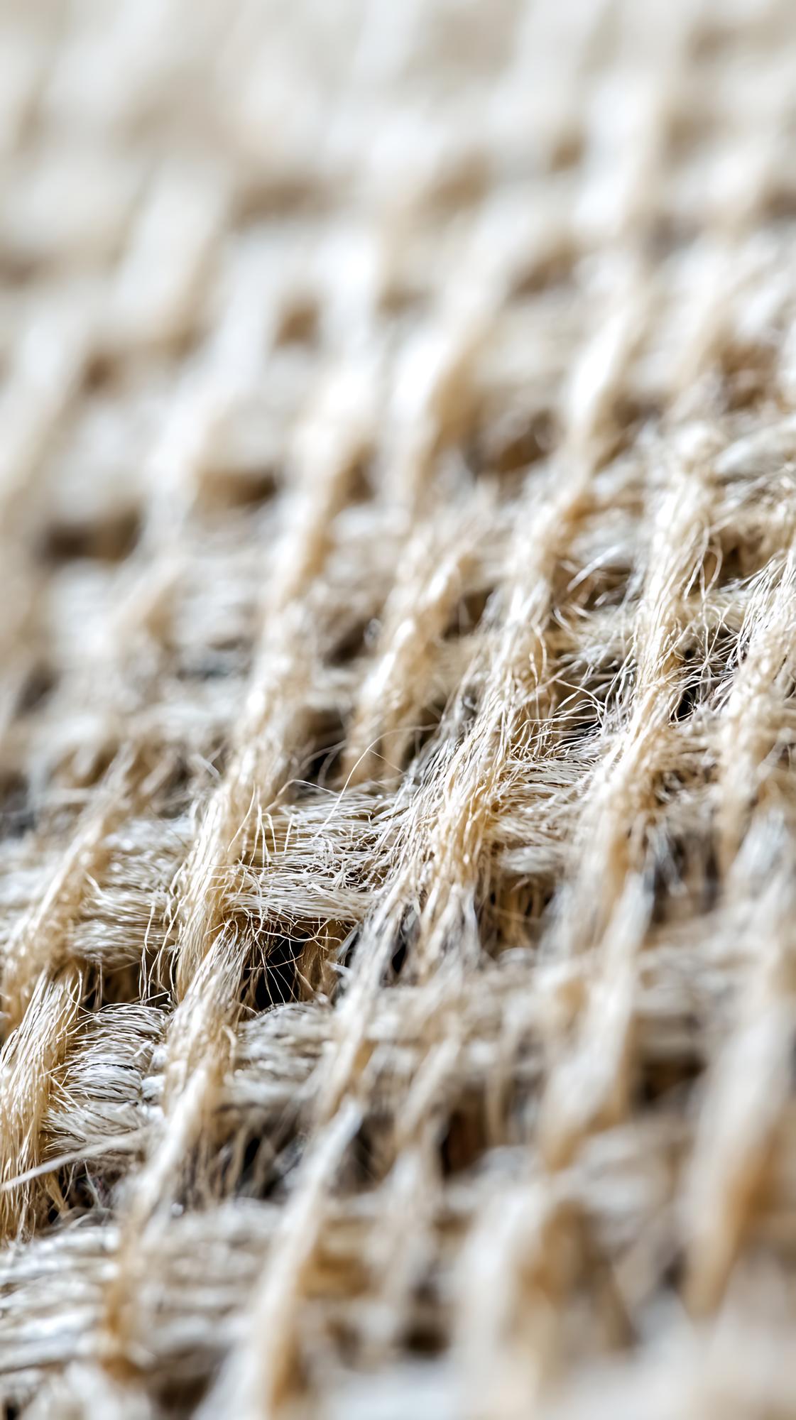 close-up of linen and threads in neutral tones